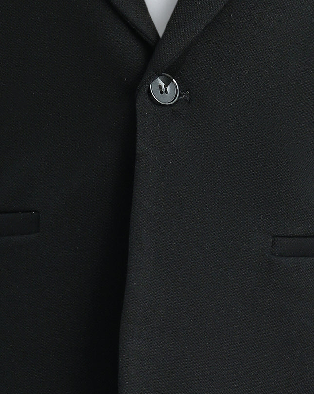 kids atelier moustache Black Slim-Fit Suit Set