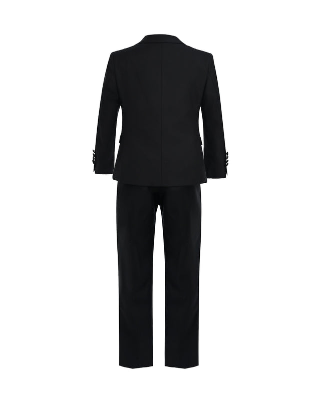 kids atelier moustache Black Slim-Fit Suit Set