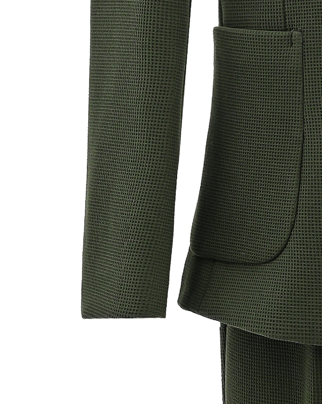 kids atelier moustache green Slim-Fit Suit Set