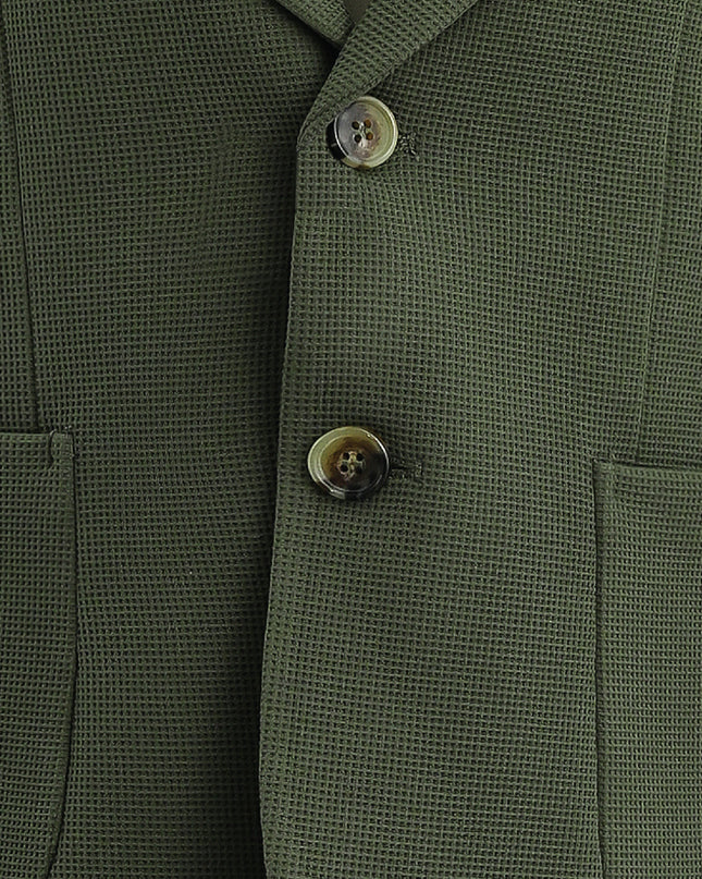 kids atelier moustache green Slim-Fit Suit Set