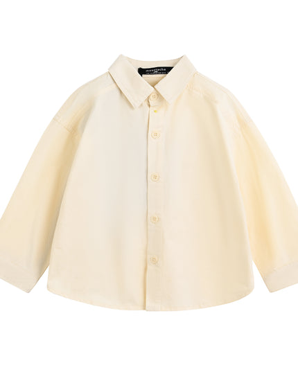 kids atelier moustache Beige Button-Up Shirt