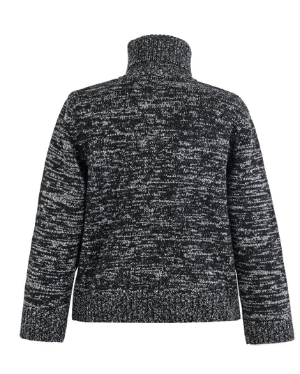 kids atelier moustache Black & White Button Sweater