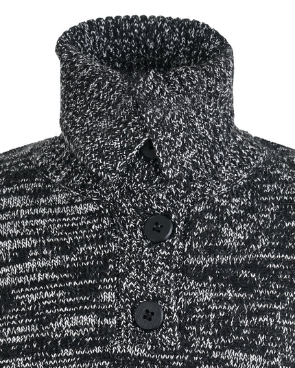 kids atelier moustache Black & White Button Sweater