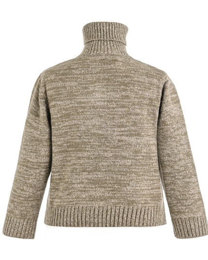 kids atelier moustache Beige Button Knit Sweater