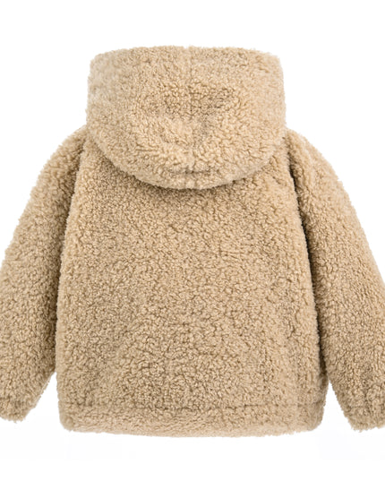 kids atelier moustache Beige Zip Fleece Jacket