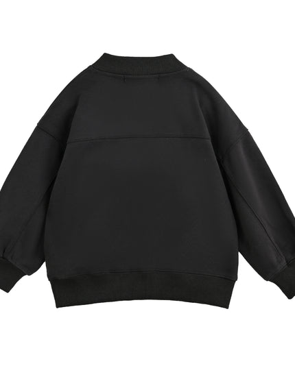 kids atelier moustache Gray Crewneck Sweatshirt