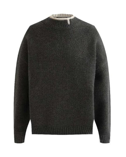 kids atelier moustache Dark Gray Classic Knit Sweater
