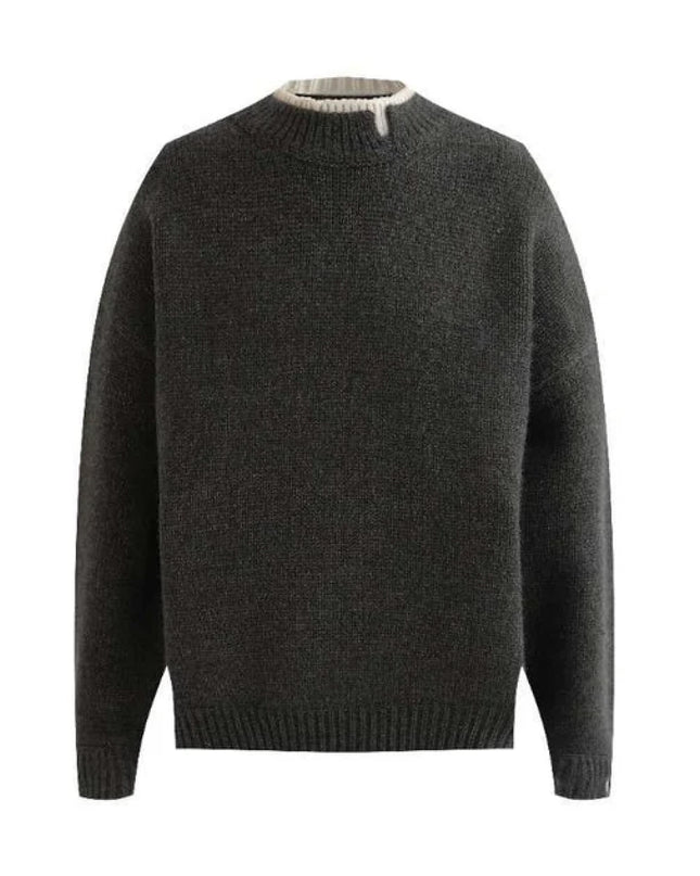 kids atelier moustache Dark Gray Classic Knit Sweater