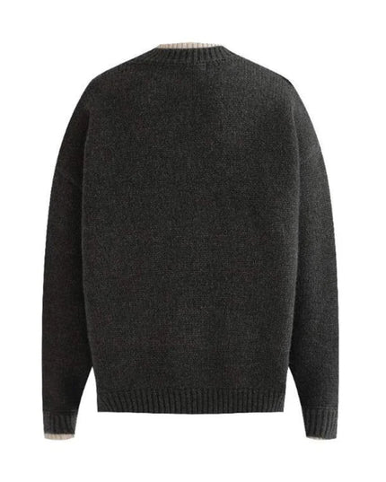 kids atelier moustache Dark Gray Classic Knit Sweater