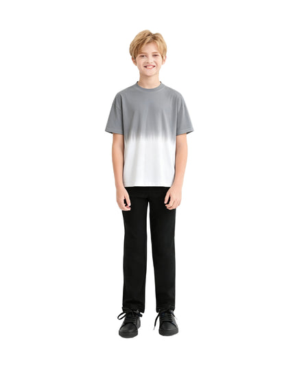 kids atelier moustache Gray to White Gradient T‑Shirt