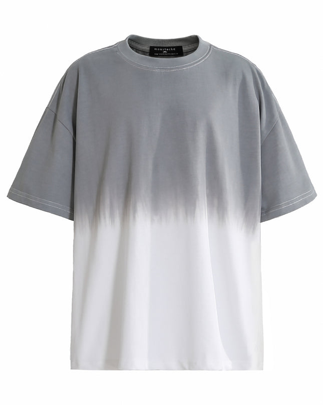 kids atelier moustache Gray to White Gradient T‑Shirt