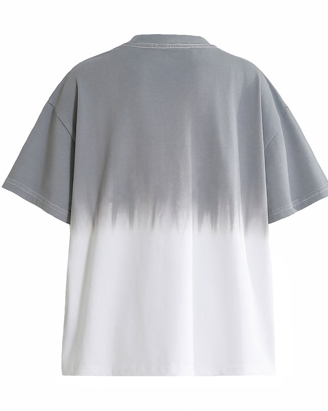 kids atelier moustache Gray to White Gradient T‑Shirt