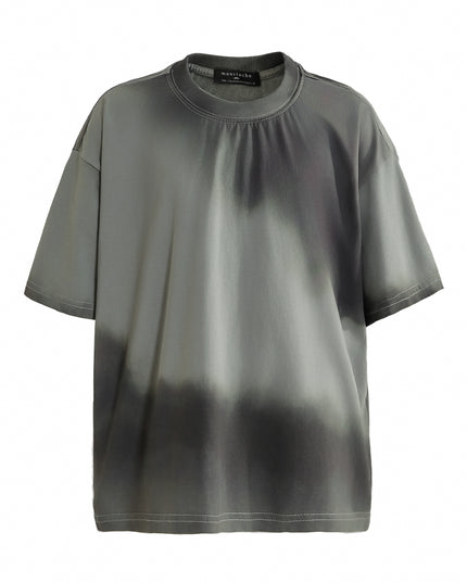 kids atelier moustache Gray Gradient Tie‑Dye T‑Shirt