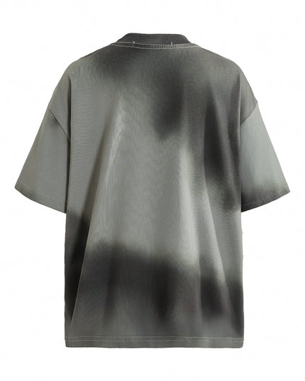 kids atelier moustache Gray Gradient Tie‑Dye T‑Shirt