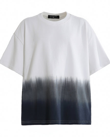 kids atelier moustache White to Gray Gradient T‑Shirt