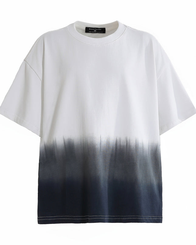 kids atelier moustache White to Gray Gradient T‑Shirt