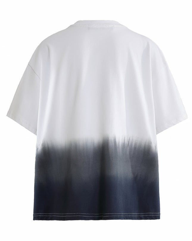 kids atelier moustache White to Gray Gradient T‑Shirt