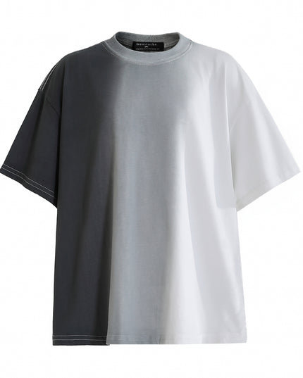 kids atelier moustache Black to White Gradient T‑Shirt