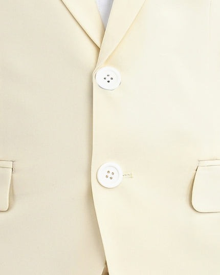 kids atelier moustache Cream Formal Suit Set