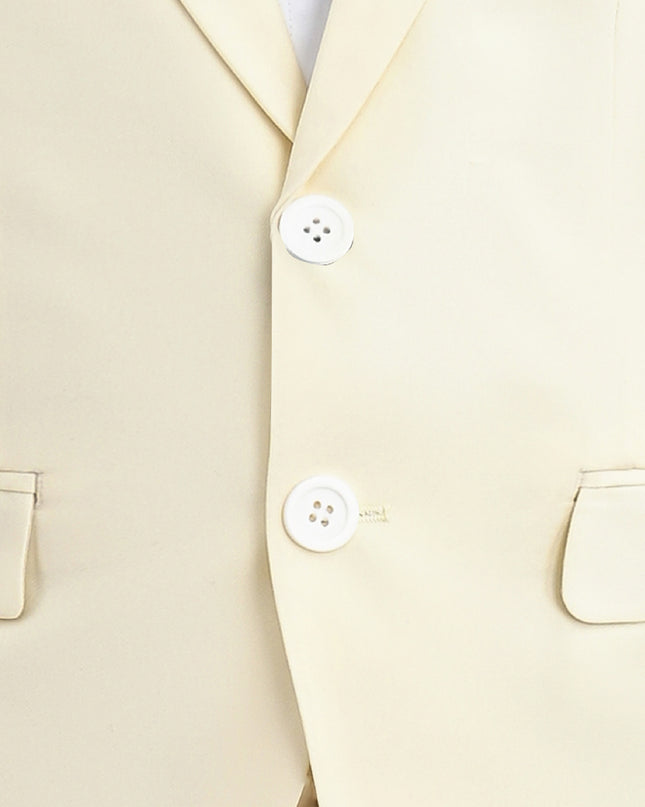 kids atelier moustache Cream Formal Suit Set