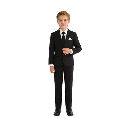 kids atelier moustache Black Suit with White Accents
