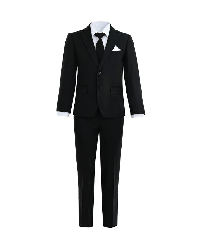 kids atelier moustache Black Suit with White Accents