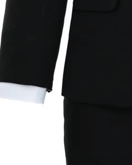 kids atelier moustache Black Suit with White Accents