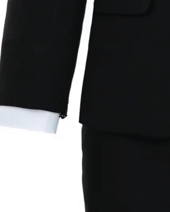 kids atelier moustache Black Suit with White Accents