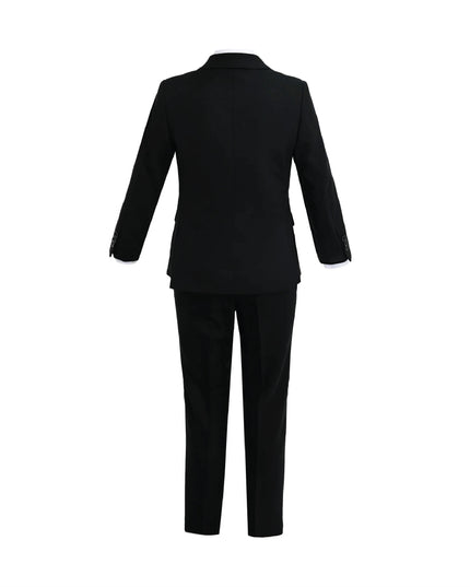 kids atelier moustache Black Suit with White Accents