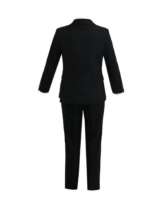 kids atelier moustache Black Suit with White Accents