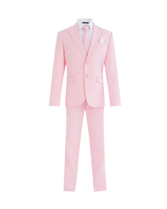 kids atelier moustache Pink Four-Piece Tailored Suit Set