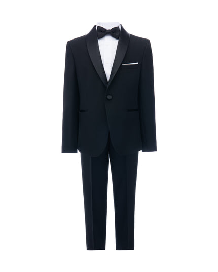 kids atelier moustache Black Suit with Black Shawl Lapel