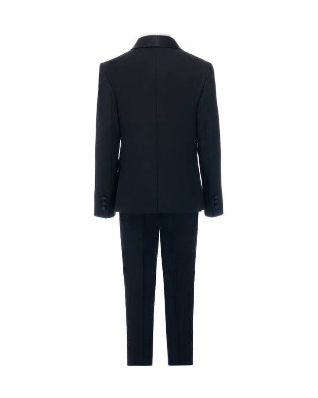 kids atelier moustache Black Suit with Black Shawl Lapel