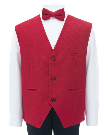 kids atelier moustache Red Lachlan Vest Outfit Set