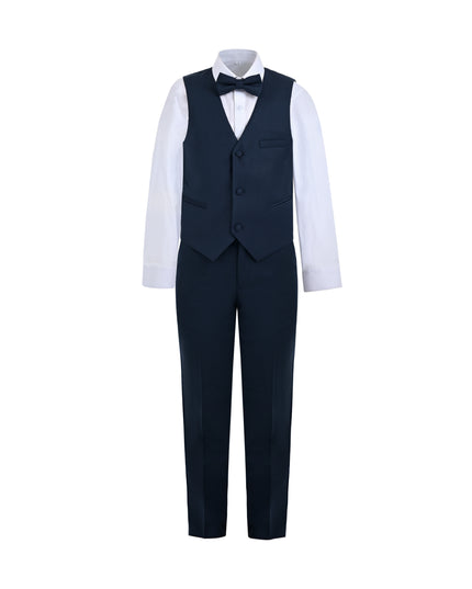 kids atelier moustache Navy Formal Vest Suit Set