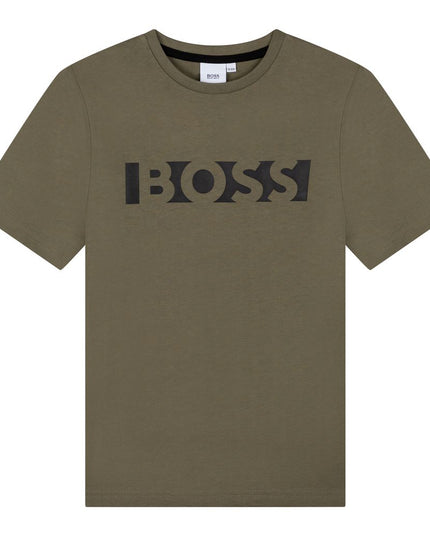 BOSS-KB-GREEN-SHORT SLEEVES TEE-SHIRT-J25N32-724