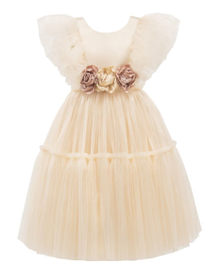 Tulleen-2784-Capp-La Croix-Fluttered Sleeves Dress