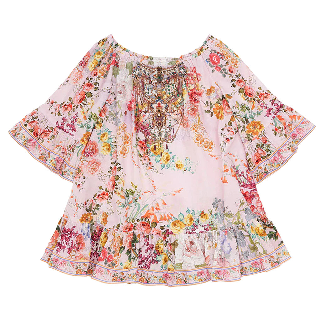 CAMILLA-A-LINE FRILL DRESS-00019490-FLOWERCH - kids atelier CAMILLA-A-LINE FRILL DRESS-00019490-FLOWERCH - kids atelier
