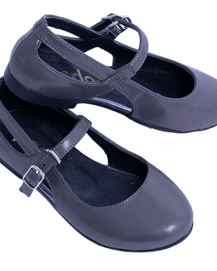 PERLA-V07F-DARK GREY-CUT OUT FLATS
