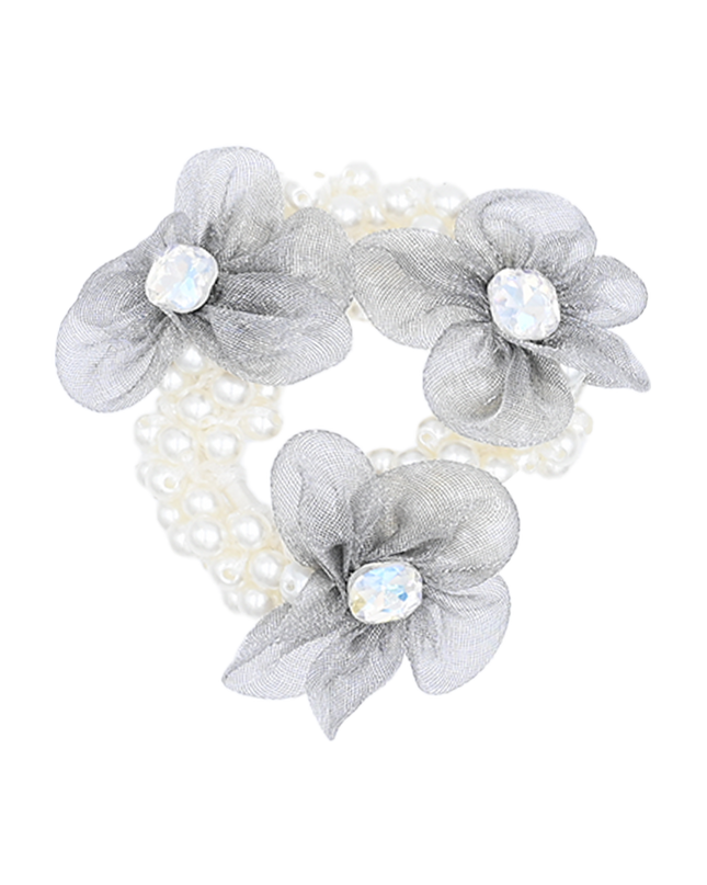 mimi tutu-MTPCS25007-Rhinestone Flower Scrunchie