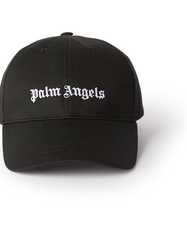 PALM ANGELS-PBLB002C99FAB0011001-LOGO BASEBALL CAP BLACK WHITE