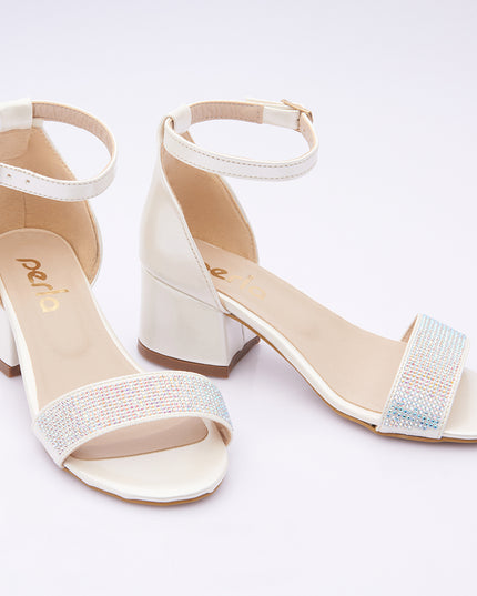 PERLA-FN41PF-PEARL-SINGLE RHINESTONE STRAP HEELS