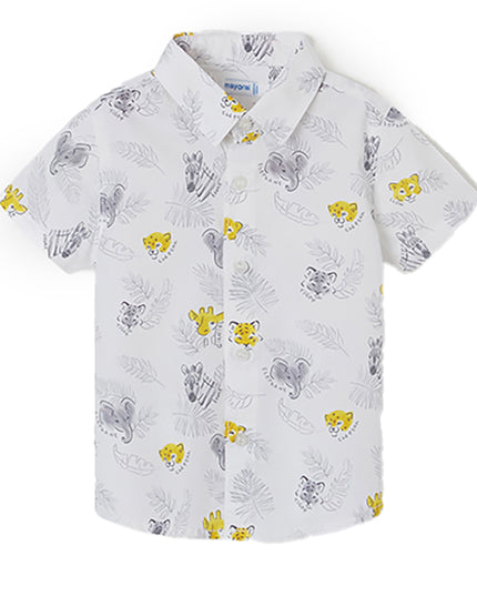 MAYORAL-S/S PRINTED SHIRT-1115-95-WHITE