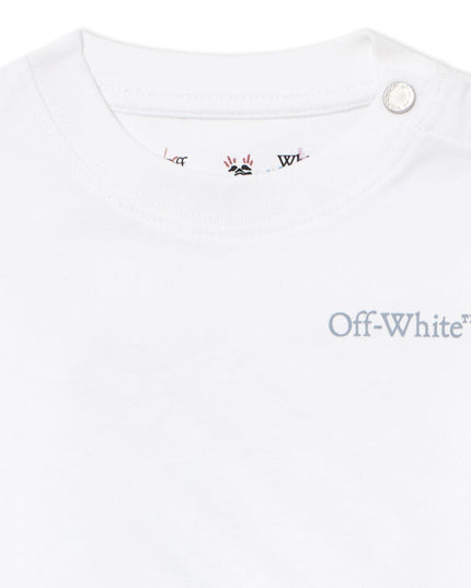 kids atelier off white White Scribble Diag Jersey Set