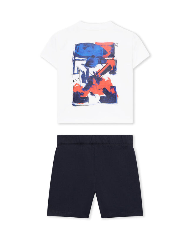 kids atelier off white White Arrow Acrylic Jersey Set