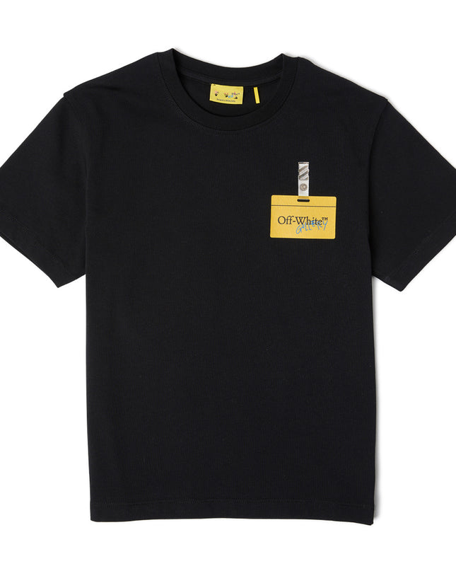 kids atelier offwhite Black Arrow Tape T-Shirt