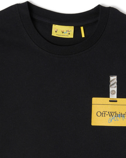 kids atelier offwhite Black Arrow Tape T-Shirt