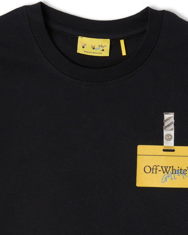 kids atelier offwhite Black Arrow Tape T-Shirt