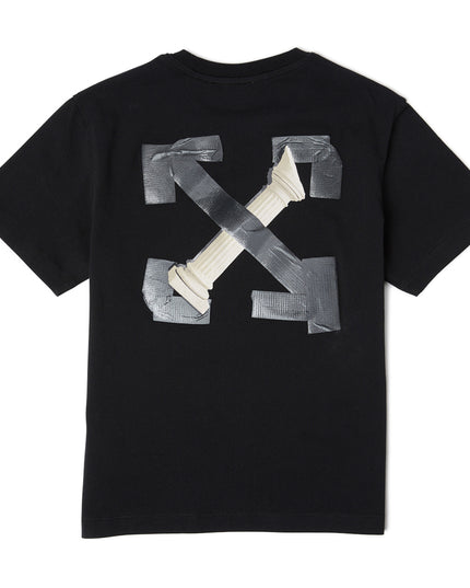 kids atelier offwhite Black Arrow Tape T-Shirt