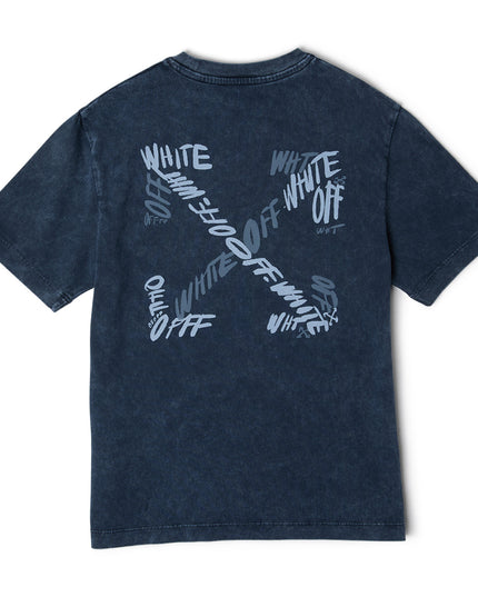 kids atelier offwhite Blue Nights Arrow Writings T-Shirt